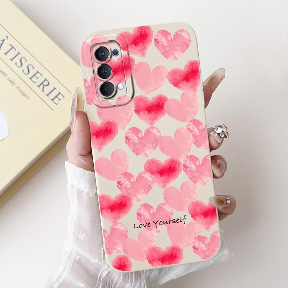 For Oppo Reno4 Pro 5G Case CPH2089 Luxury Candy Painted Cover Soft Silicone Phone Case For Oppo Reno 4 Pro Reno4 4G CPH2113 Bags
