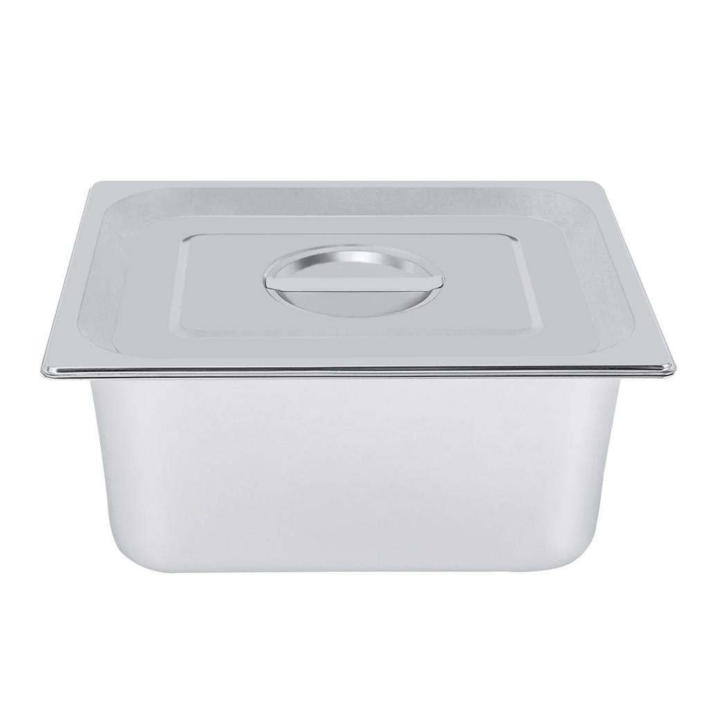 4-Piece Stainless Steel Steam Table Pans, 7L Capacity, Lid Included, Ideal for Catering, Heat Retention & Easy to Clean