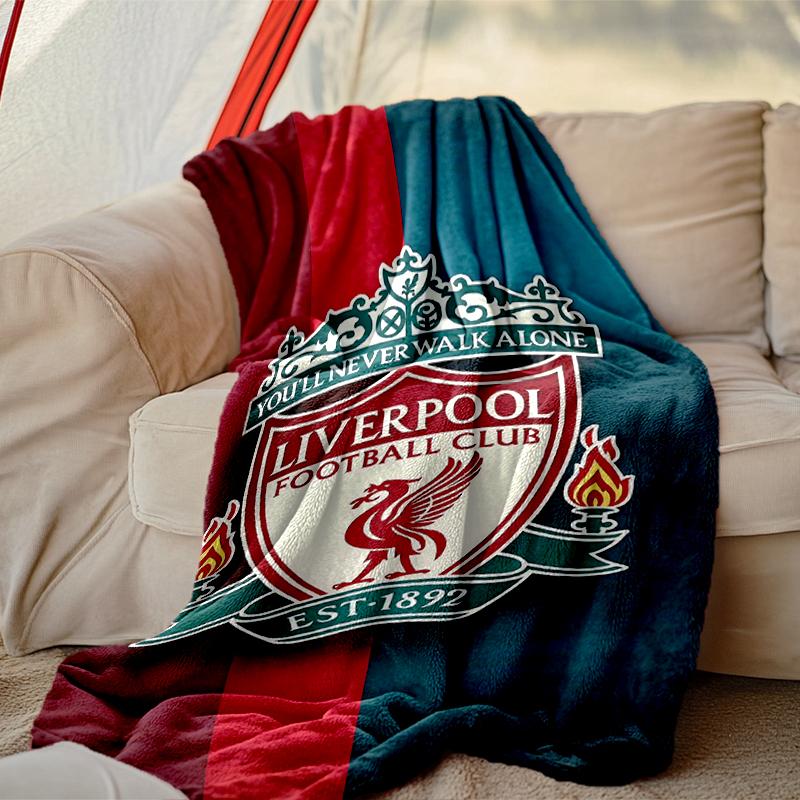 Liverpool FC Blanket, Valentine's Day, Halloween, Thanksgiving Gift Blankets, Home Blanket for Bed and Couch Use