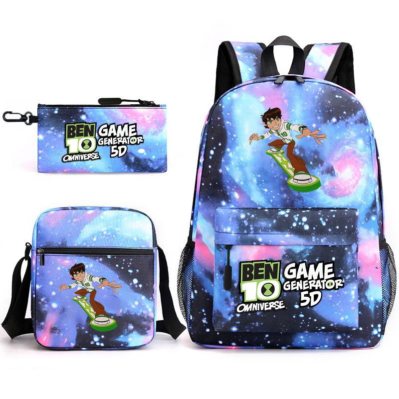 Hacker Junior Trend Starry Sky School Bag Three-piece Set