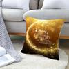 Golden Christmas Peach Velvet Cushion Cover New Digital Printed Square Cushion Cover Cushion Cover