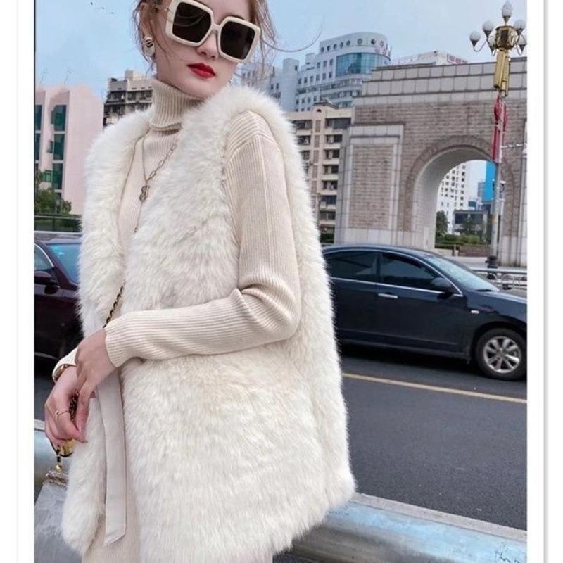 Autumn and winter imitation mink velvet vest femininity outerwear jacket loose cardigan vest trendy imitation fur top