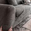 Premium Jacquard Velvet Elastic Sofa Cover All-Inclusive Stretch Couch Slipcover Solid Furniture Protector for Living Room