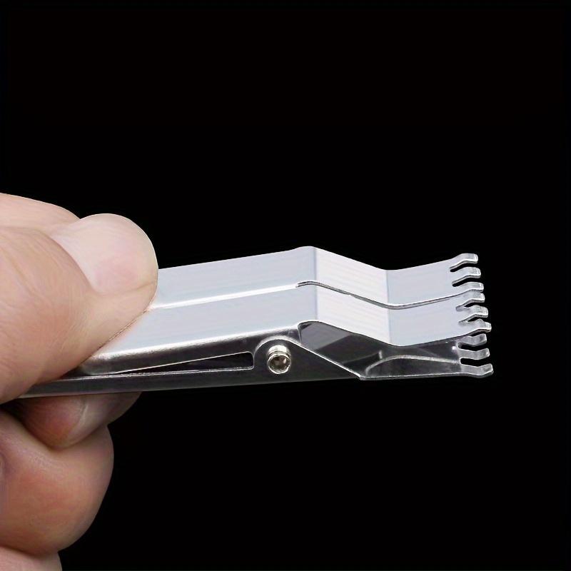 5ks, Klip na nástrahu z nerezové oceli na červy - Rychlý háček a nástroj pro lov živým hmyzem pro všechny rybáře