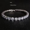 2026 New Arrival 4mm Luxury Red Blue Green Silver Color Bracelet Bangle for Women Valentine's Day Gift Jewelry Wholesale S5787