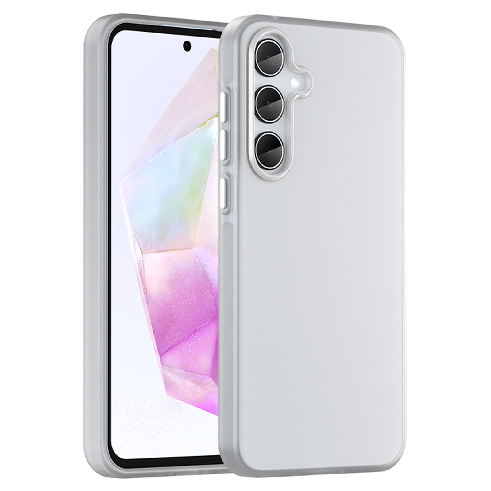 

For Samsung Galaxy A35 5G Case TPU + PC Phone Back Cover Matte Translucent Design B