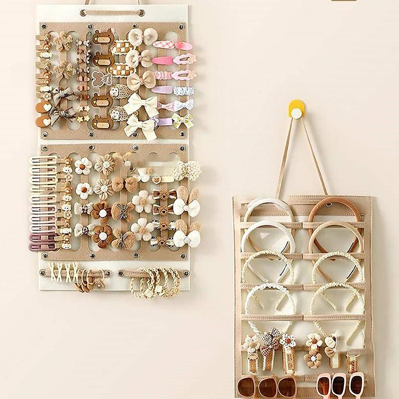 Hair Bows Organizer Wall Hanging Large Capacity Headband Holder Hair Clip Storage Hanger Space Saving Accessory For Girl Room
