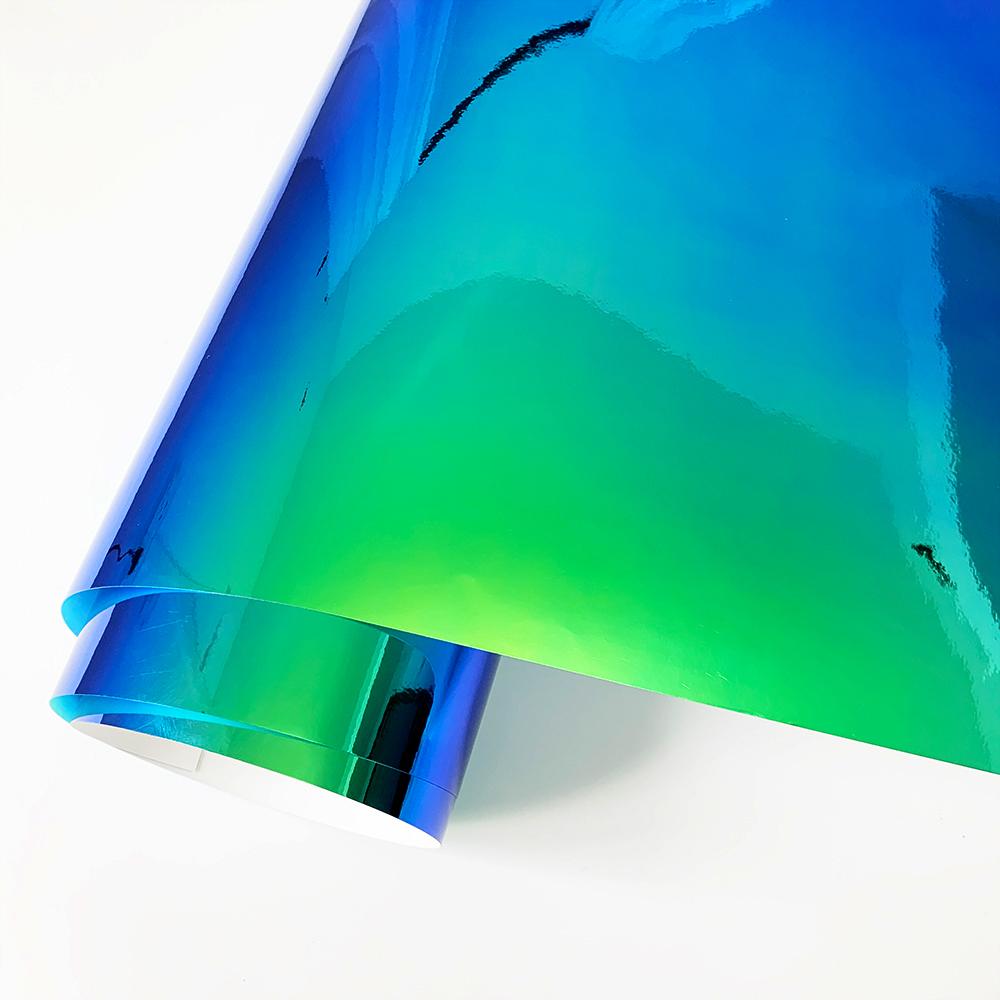 

Rainbow Electroplating Film Waterproof Self-adhesive Vehicle Decoration Wrap Vinyl Car Foil Off Road Accessories Auto Stickers 10cmx135cm зелёный