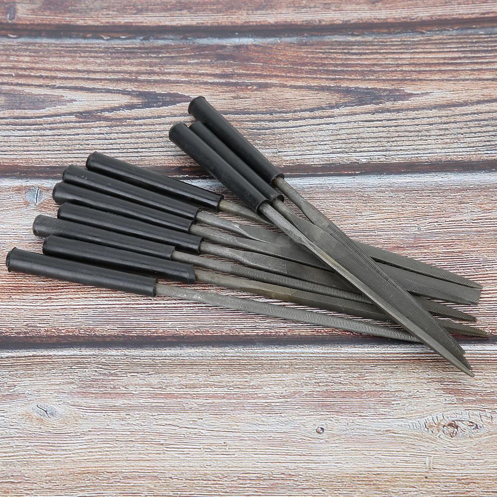 10Pcs Steel Multi Functional File Jewelry Polishing Processing Wood Carving Metal Hand File Set