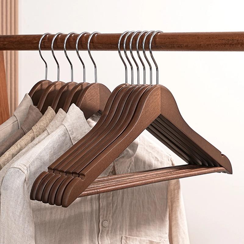Solid Wood Clothes Hangers for Hanging Clothes, Wardrobes for Drying Clothes, Wooden Clothes Supports, Household Clothes Supports