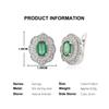 Elegant 925 Sterling Silver Earrings May Birthstone Natural Oval 5*7mm zambia emerald Fine Jewelry for women's party gifts