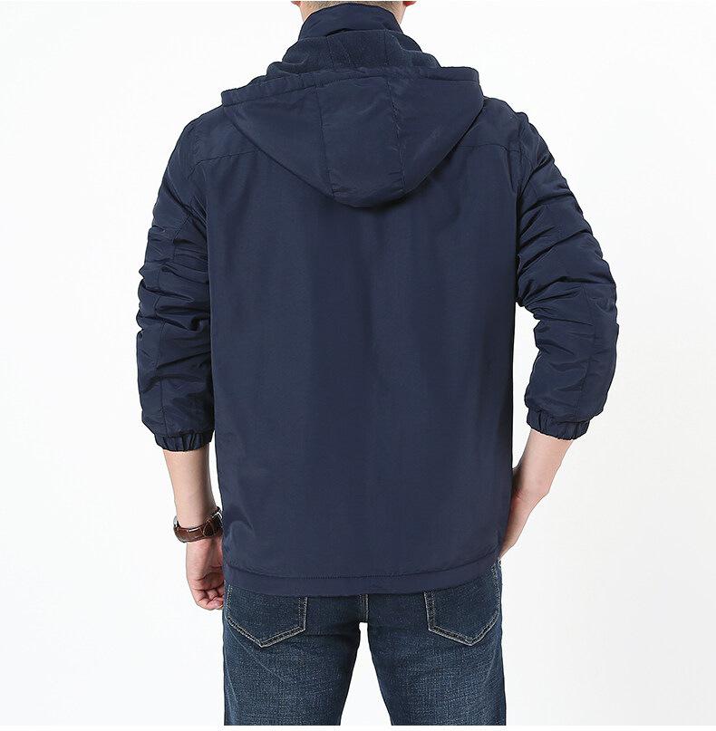 Men's Waterproof Breathable Outdoor Jacket with Detachable Hood - Spring/Autumn Plus Size Windbreaker & Sport Casual Outerwear.