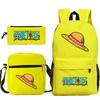 New Animation One Piece Printed Backpack for Primary and Secondary School Students Large Capacity School Bag Combination Three-piece Set