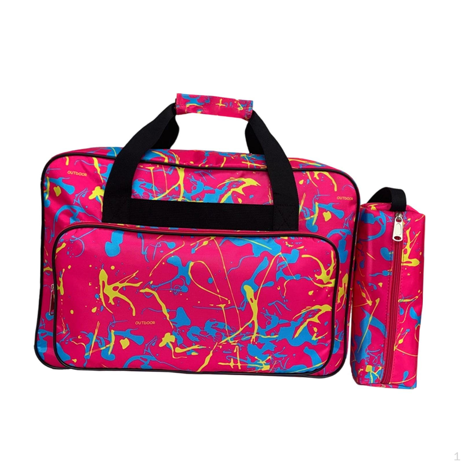 

2 Pieces Sewing Machine Bag Accessory Storage Case Organizer Travel with Nylon And рожевий червоний колір