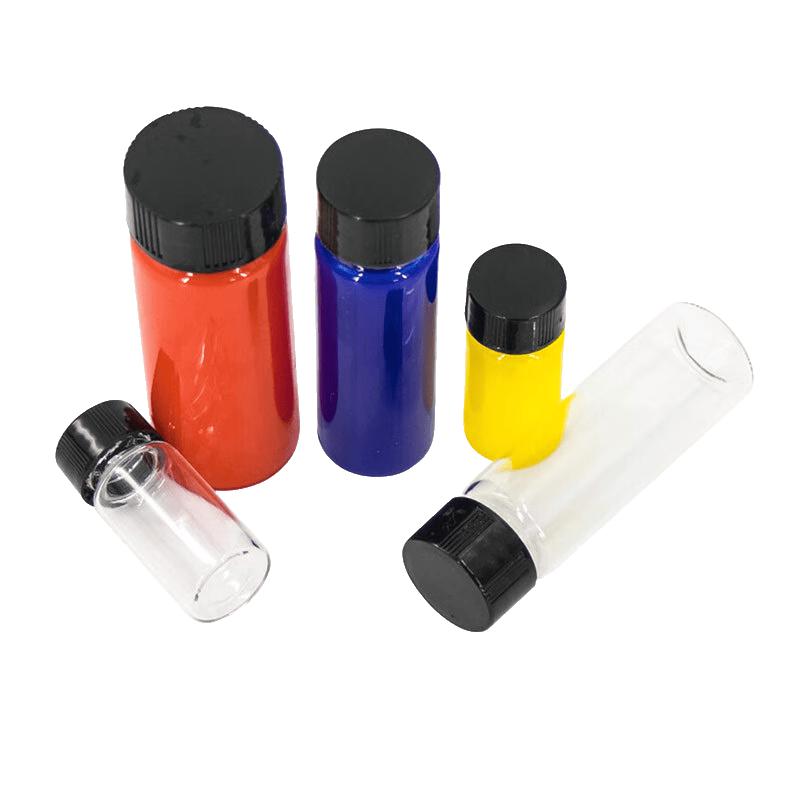 Transparent Glass Sample Bottles with Screw Caps
