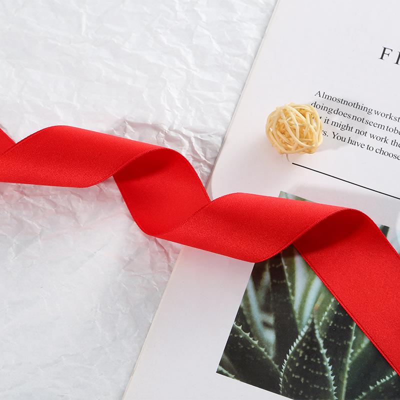 Double-Sided Matte Webbing Thickened Polyester-Cotton Jewelry Trophy Decorative Accessories Bow Colored Ribbon