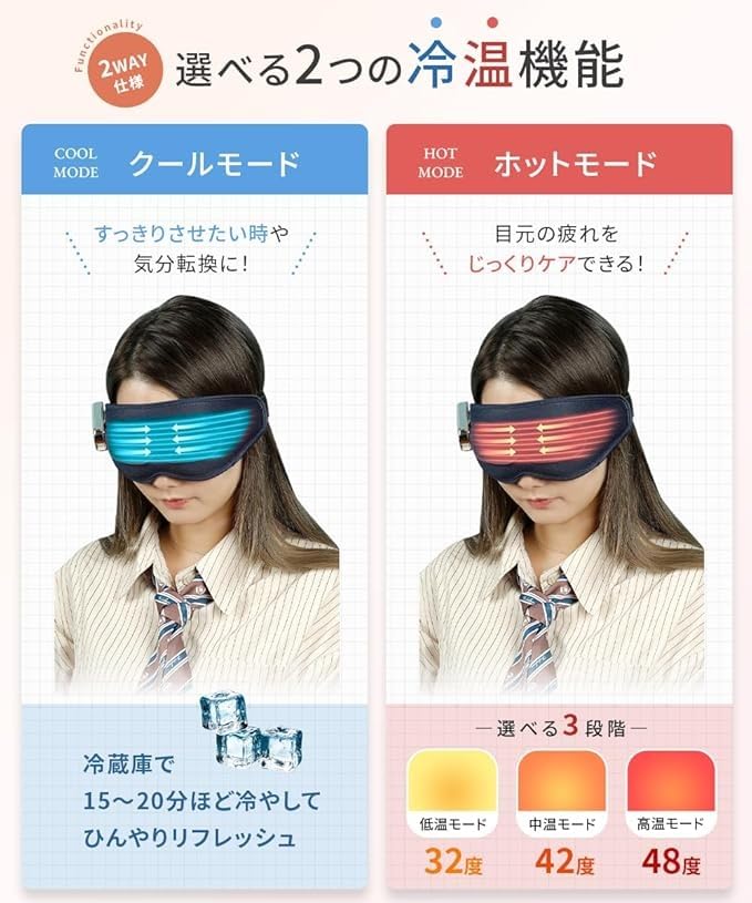 by a Physical Comfortable Eye Visible Eye USB Hot Cool Eye Vibration Function [Supervised Therapist] [Visual Care! Mask] Mask, Rechargeable, & Care,
