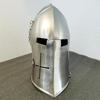 Mittelalterlicher Barbuta-Helm, Ritterrüstung, 18 g Baustahl, LARP, Cosplay, Halloween-Kostüm, Visierhelm, Kriegerhelm, Geschenk
