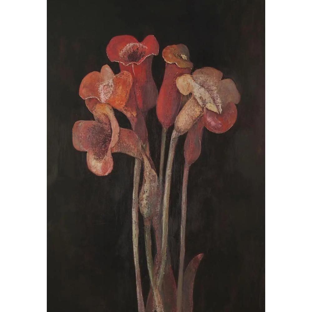 Surreal Skull Flower Gothic Posters Botanical Floral Eyeball Rose Vampire Prints Canvas Painting Wall Pictures Home Room Decor