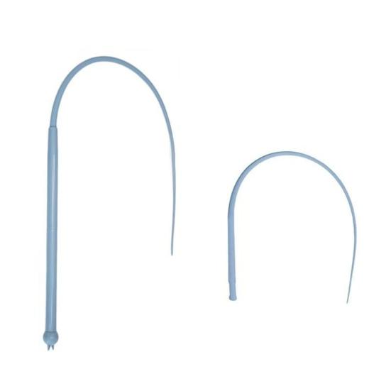 Teaser Stick Silicone Cat Wand Toy Mouse Tail Shape Soft Scratch Resistant Bite Resistant Interactive Cat Teaser Cat Habit Toy