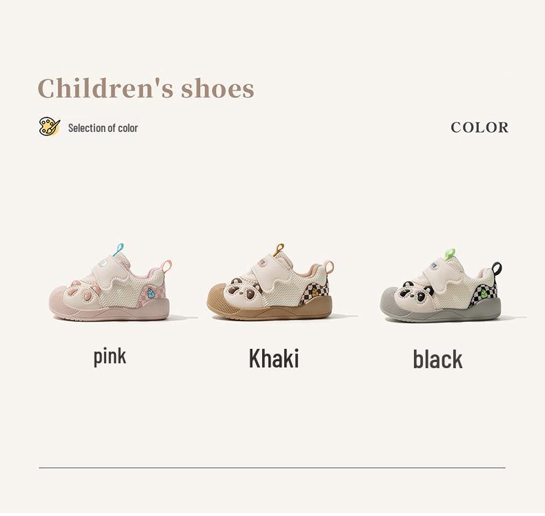 Spring 2026 Toddler Soft Sole Non-Slip Breathable Cartoon Mesh Shoes for Boys & Girls