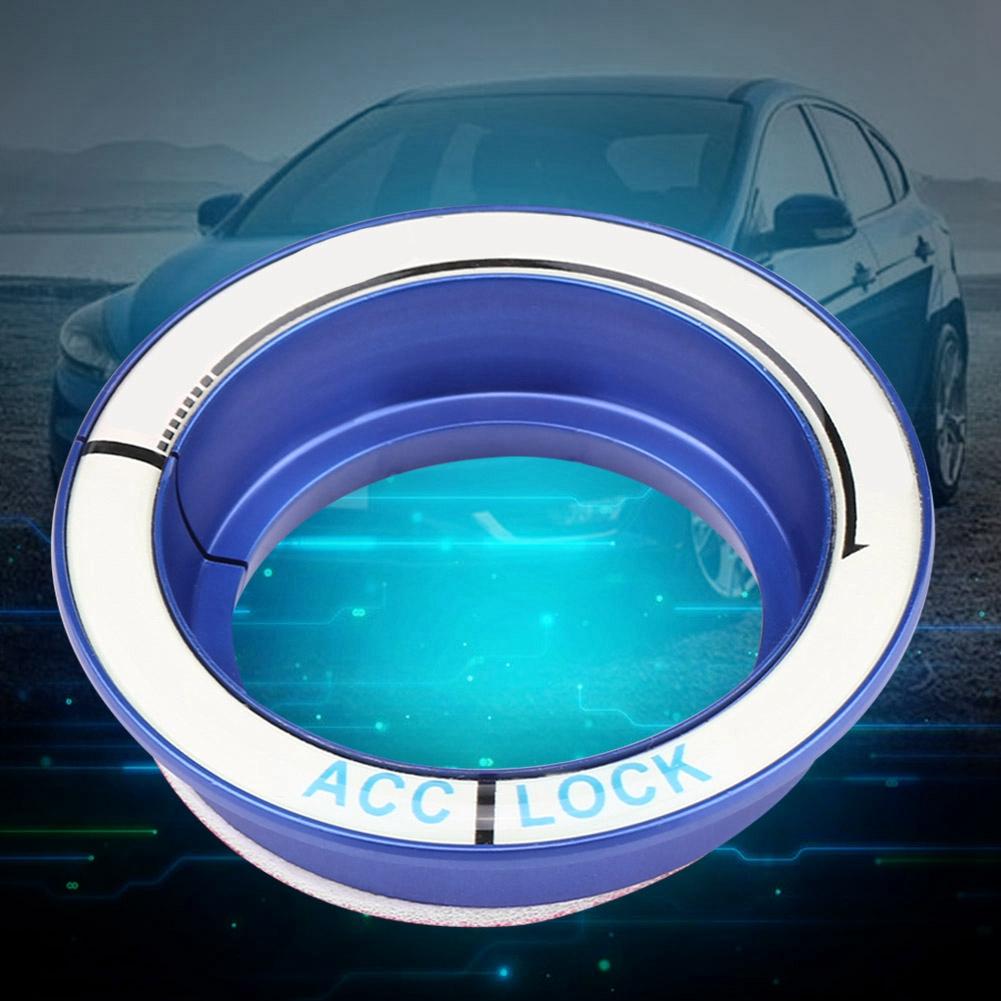 Auto Leuchtender Zündschalter Ring Kreis Schlüsselloch Abdeckung Zierleiste für Ford Focus 2005 2018 Blau