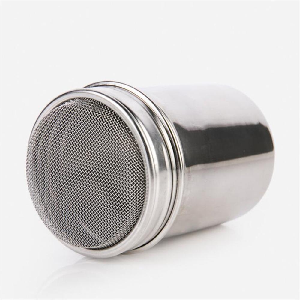 

Нержавеющая сталь шейкер для кофе какао шоколад мука сахарная пудра сито фильтры кухонные принадлежности для барбекю с крышкой для кофе инструмент