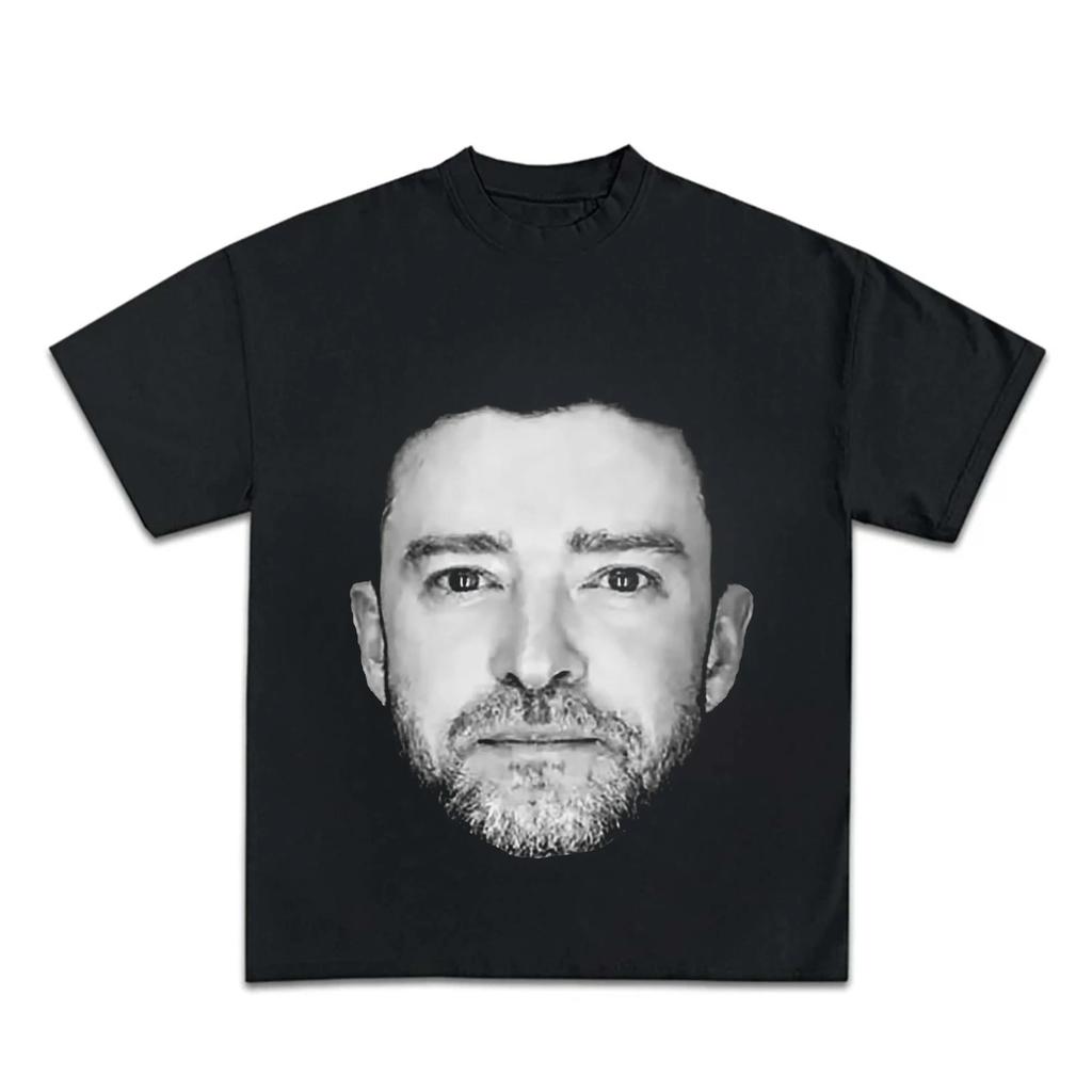 Justin Timberlake Gesicht T-Shirt Fahndungsfoto JT Konzert Fan