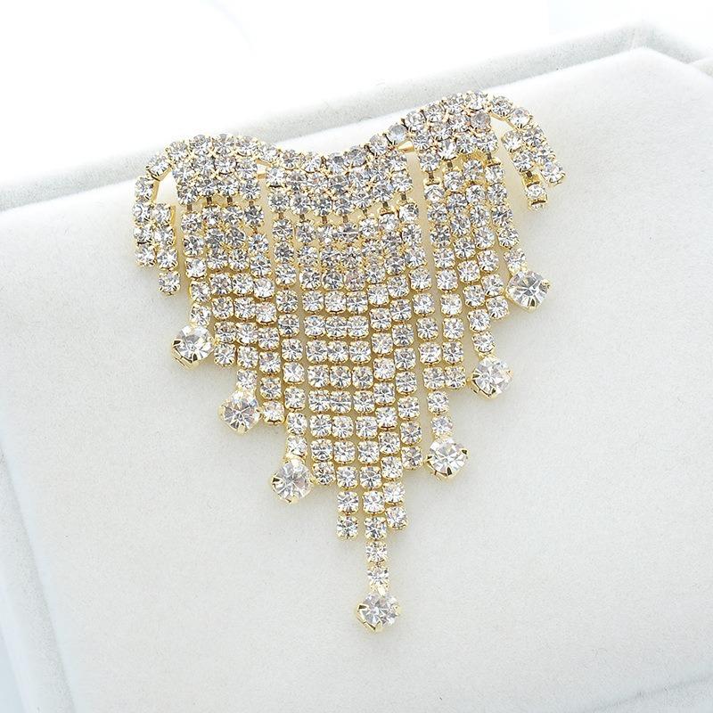 

Брошь-кисточка с сверкающими бриллиантами, Модная и уникальная брошь, Женская булавка против бликов, Креативный и универсальный аксессуар