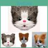 Färgglatt Plastkattansikte Mask Charmigt Kostymtillbehör För Festliga Tillfällen