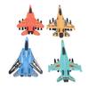 4pcs Fighter Jet Model Toy Pull Back Realistic Alloy Collectible Aircraft Model for Children