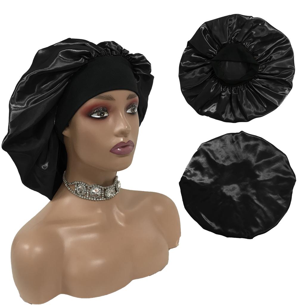 No MOQ Factory Luxury Designer Satin Hair Sleep Bonnets Bonnet