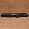 2.8Cm Wide Belt Women'S Leather Pin Buckle First Layer Cowhide Retro Fashion Versatile Trend Korean Jeans Belt