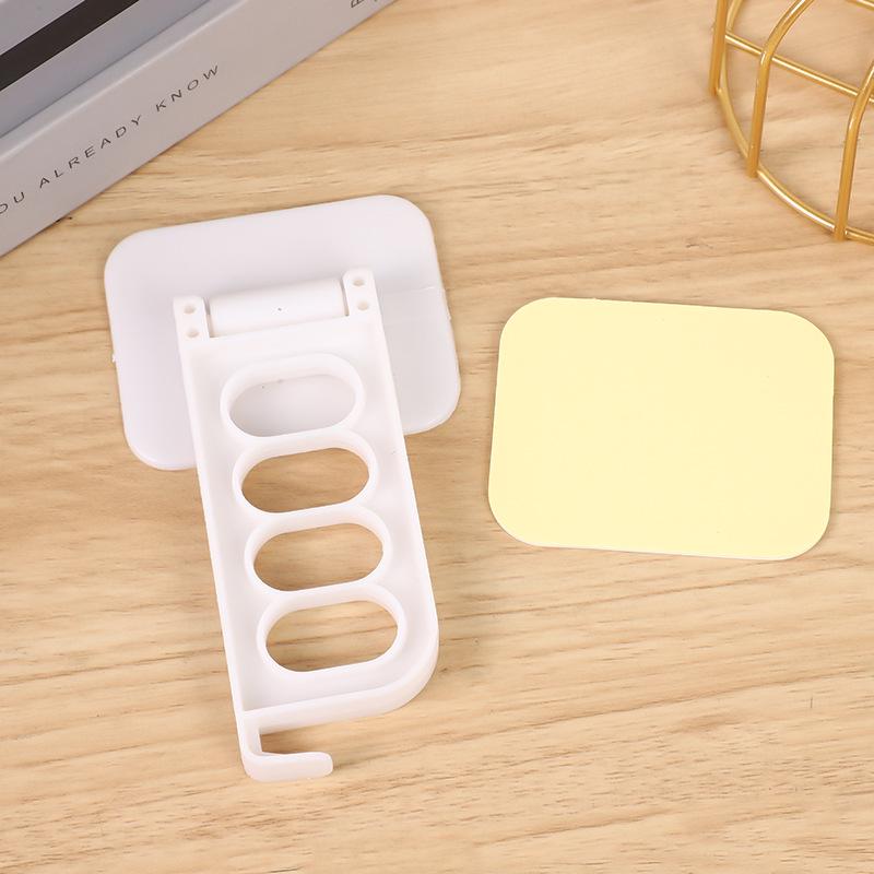 

Складной невидимый крючок без гвоздей, вешалка для одежды для спальни, общежития или офиса Patent Square Four-Hole Hanger Hook белый