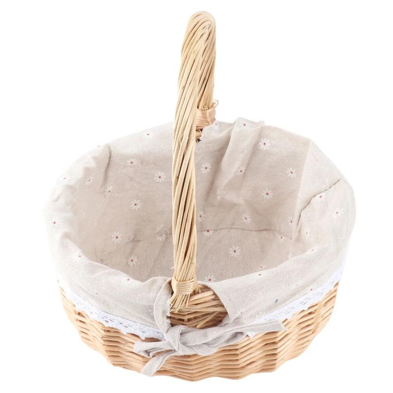 Handmade Willow Weaving Mother's Day Flower Basket Rural Companion Gift Handbag Flower Arrangement Small Basket
