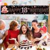 Pimvimcim 18th Birthday Decorations for Girls, Happy 18th Birthday Banner Rose Gold and Black 18 Year Old Birthday Decorations Party Supplies