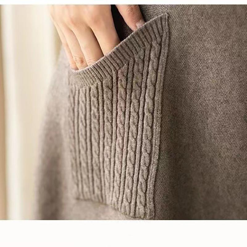 2025 Women Fall Winter Skirt Knitted Elastic High Waist Thick Soft Warm Stretchy Solid Color Loose Big Swing