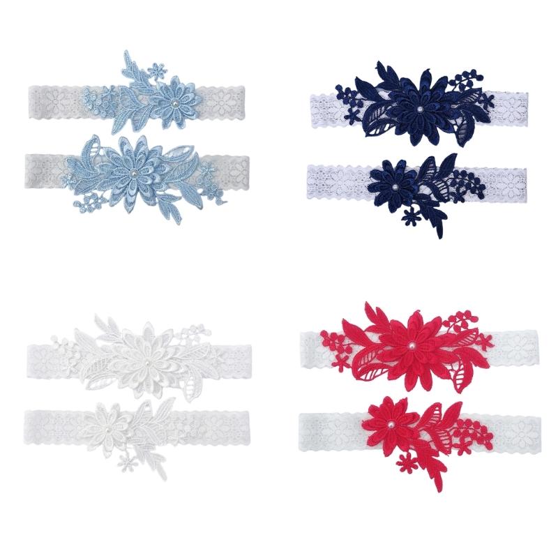 Breathable Comfortable Lace Bridal Garter Set For Day Wear In Weddings Celebrations