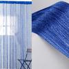 [KJ] String Curtain, Room Divider, Western-Style Fringed Noren, 200cm Tall X 100cm Wide, Stylish Interior Tapestry (Regular, Cobalt Blue)