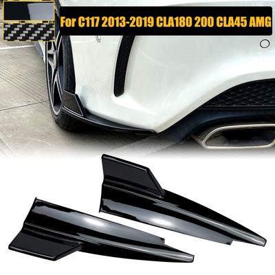 C117 Rear Bumper Splitter Spoiler Aprons Flaps Sticker for Mercedes Benz CLA Class CLA200 CLA45 AMG 2013- Car