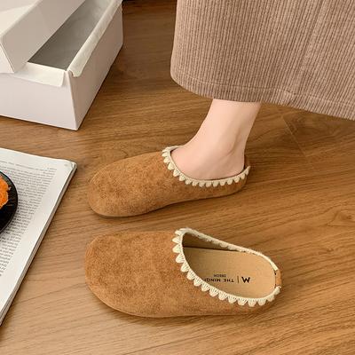 Fashion Niche Cotton Shoes Women's 2025 Spring and Autumn New Internet Celebrity Soft Sole Warm Casual Cotton Slippers