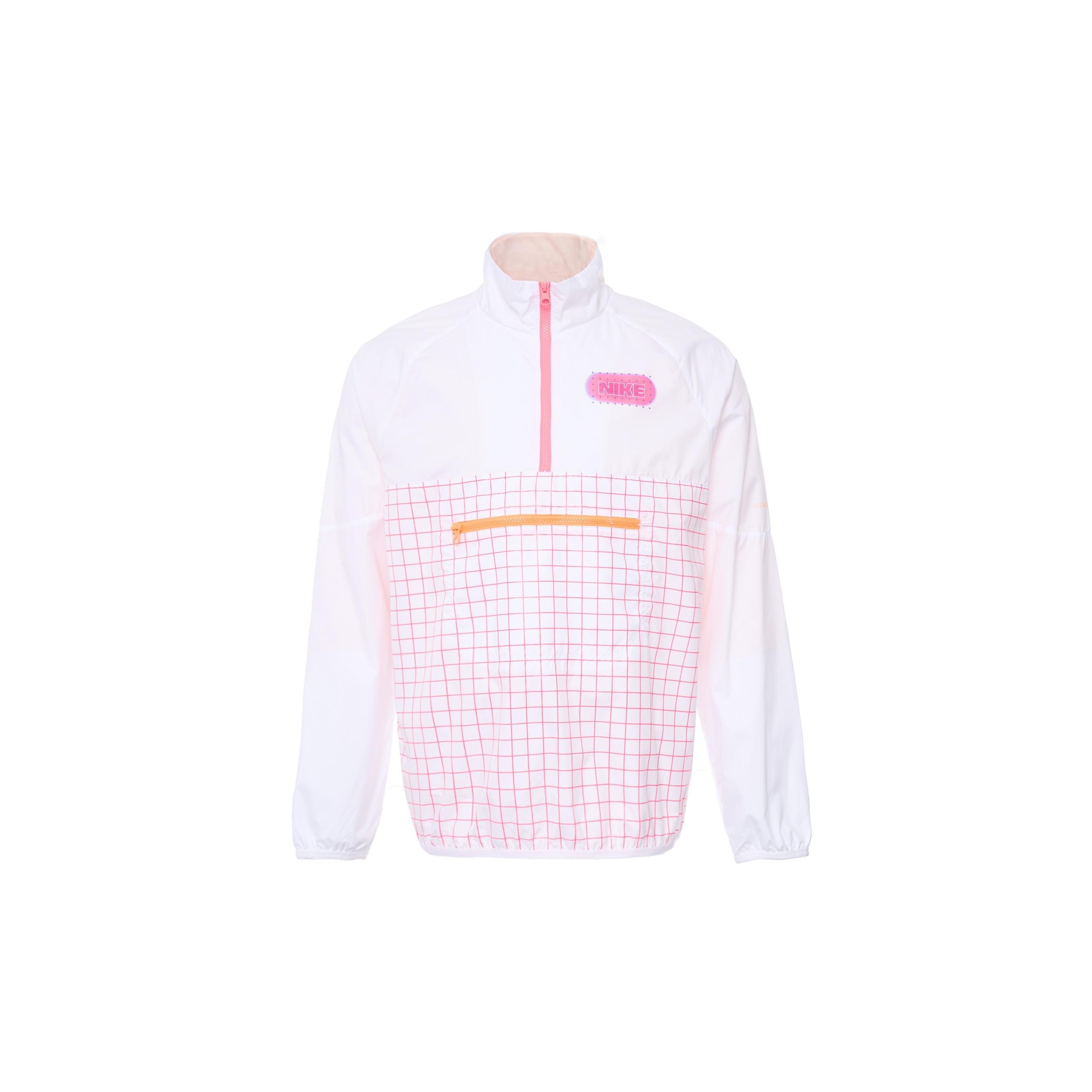 Nike Sportswear Logo Printing Half Zipper Stand Collar Jacket White Men s DO6938-100 XL