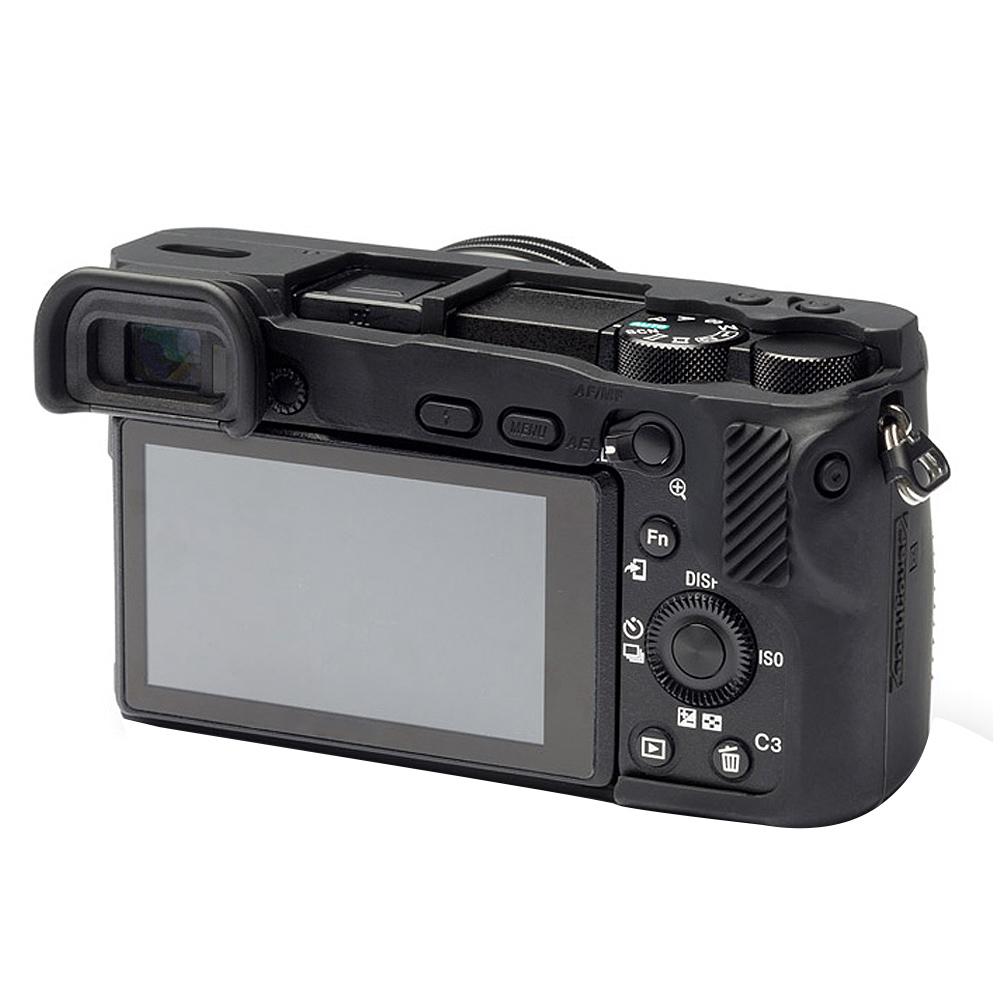 For Sony A6500 Camera Case Cover Durable Soft Silicone Cover Protective(Black)
