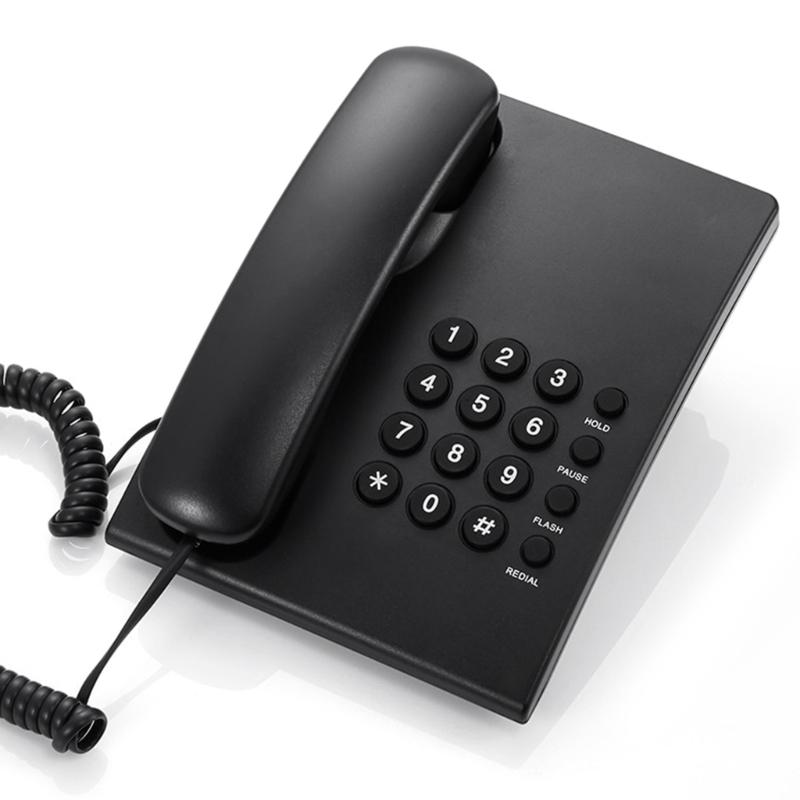 Desktop Phone Landline Telephone Quick Redial and HOLD Noise Reductions Multiple Function for Business/Home (Black)