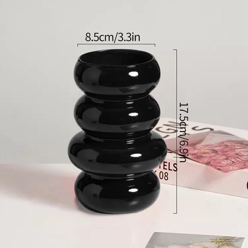 Nordic Glass Flower Vase Dried Flower Arrangement Bottle Living Room Desktop Decorative Vase Wedding Table Decor Room Decor