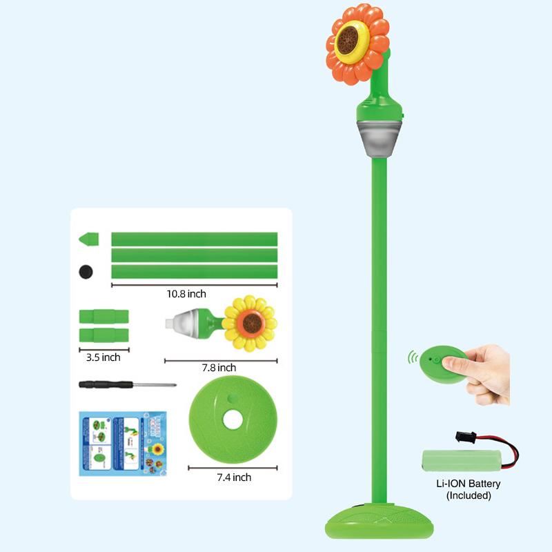 Automatic Sunflower Bubble Gun Electric Street Lamp Soap Bubble Machine Maker Outdoor Games for for Wedding Birthday Party Toys