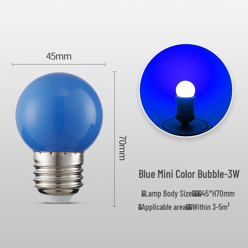 LED Color E27 Screw Base Night Light Bulb - Romantic Room Decoration, Bedroom Universal Type
