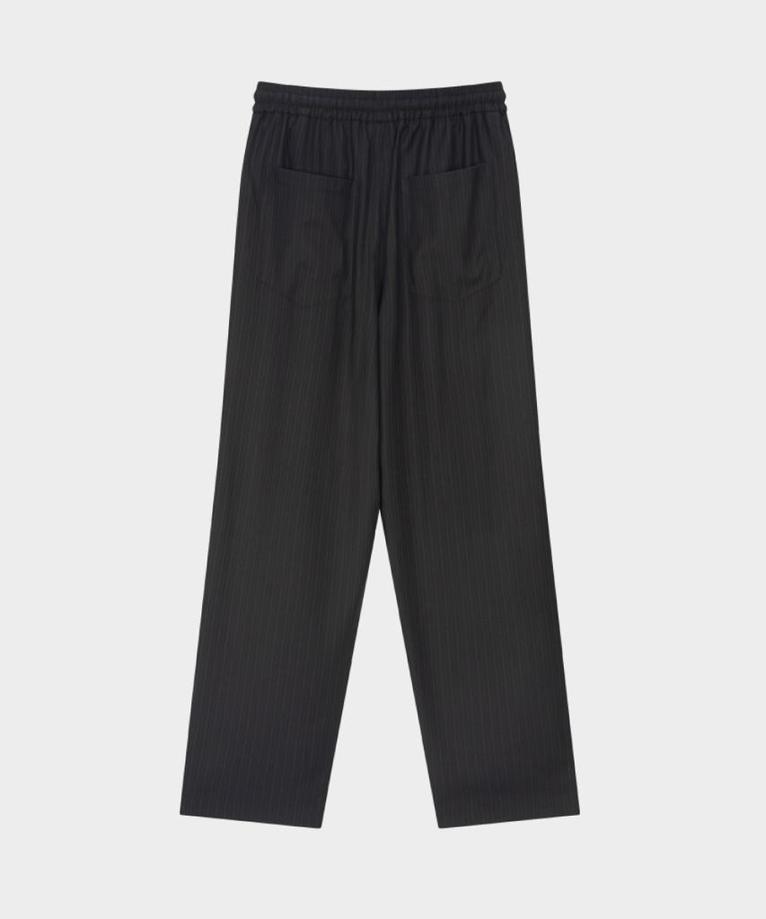 HONO REPORT Relaxed Elastic Trousers_Black Stripe