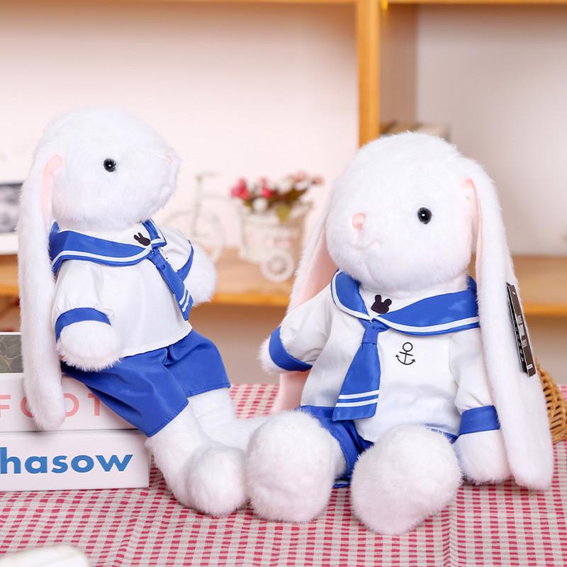 Cute Sailor Suit Cartoon Rabbit Plush Doll Toy For Kids Gift And Home Decor