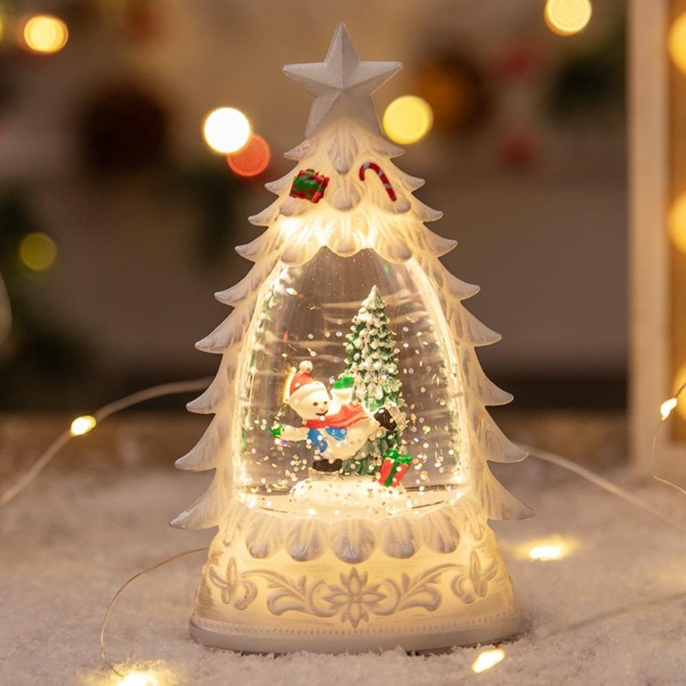 Floating Snowflakes Lighted Water Lantern Battery Operated Lantern  Desktop Ornament